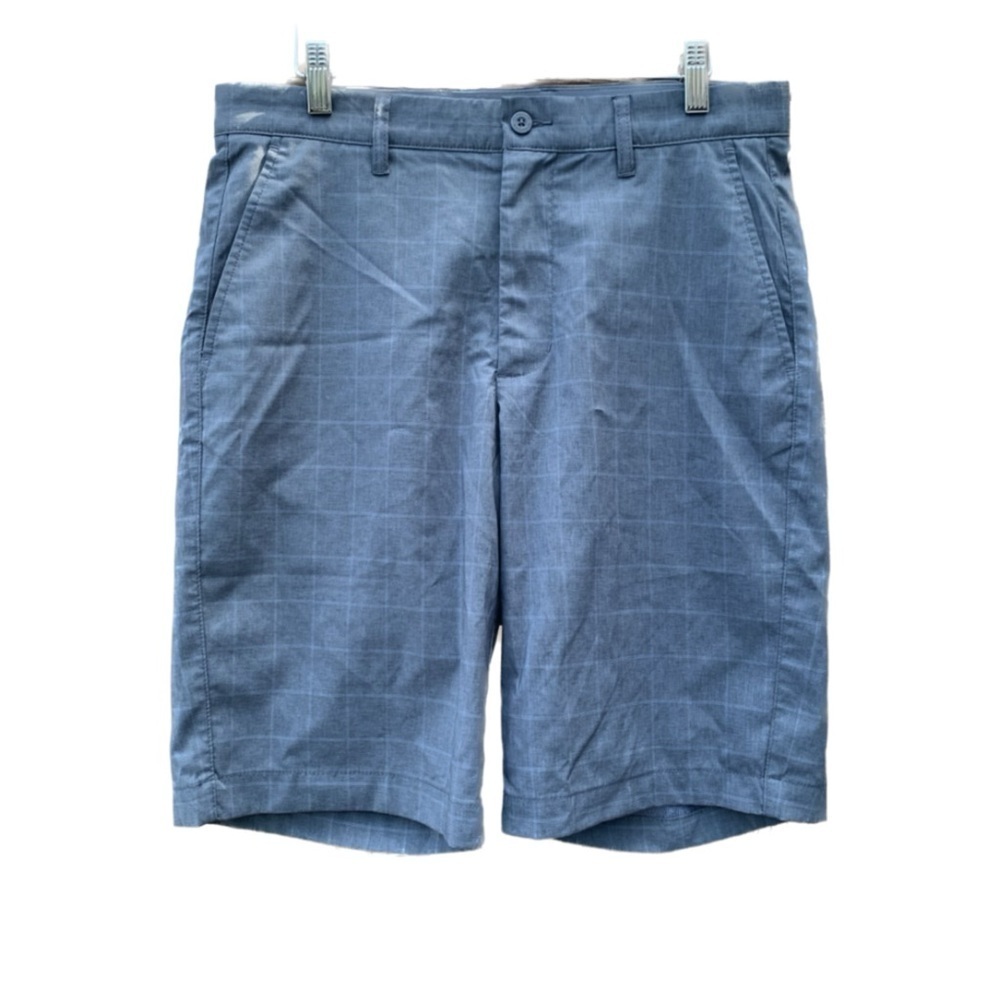 Sunice Gray Plaid Strip Patterned Performance Golf Sport Shorts Men's size 30